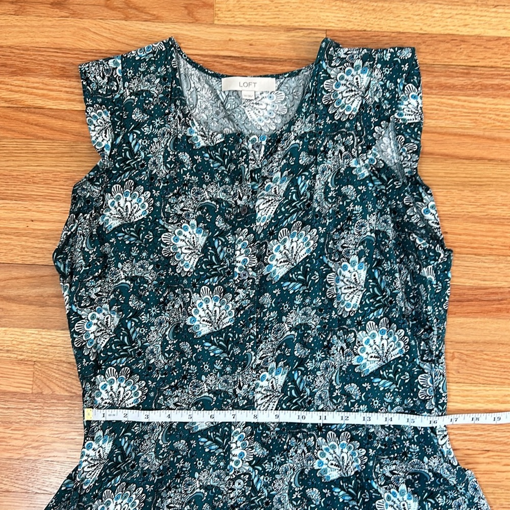 Loft Flutter Button Down Dress - image 5